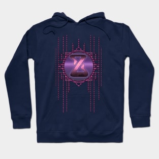 Purple letter Z Vintage retro monogram Hoodie